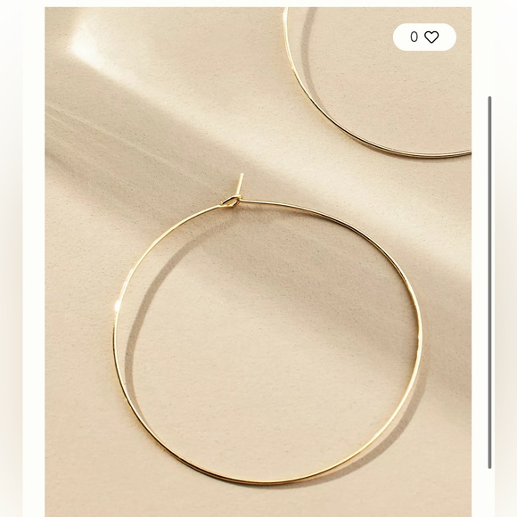 Anthropologie Jewelry - Anthropologie $76 Thatch Lola 14k Gold Hoop Earrings 70mm 2.75”